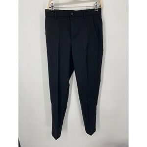 Oobe Mens Flat Front Chino‎ Pants 28x32 Black Polyester Dress Trousers